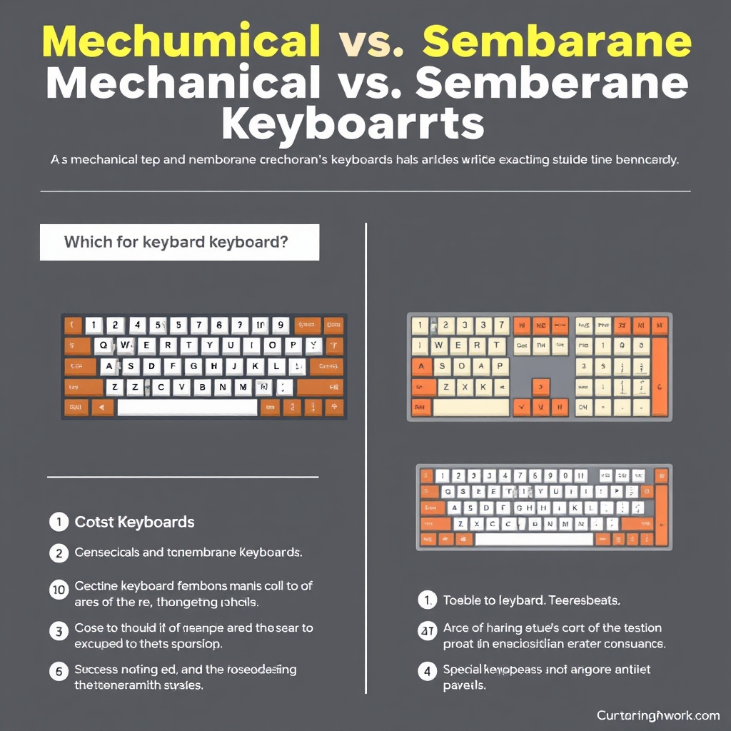 Mechanical vs. Membrane Keyboards: Which is Right for You? infographic summary