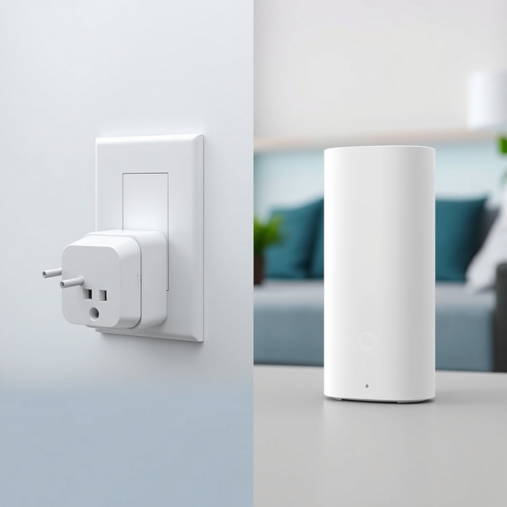 Comparison of a WiFi extender and a mesh WiFi system node.